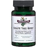 Vitanica Chaste Tree Berry Extract, Vitex Chasteberry Supplement for Women, Hormone Balance and Menstrual Cycle Support, Non-GMO, Vegan, 2 Month Supply, 60 Capsules