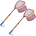 Kids Fishing Net, Telescoping Bait Net, Minnow Net, Butterfly Net - 11.4" Net Depth, Handle Extends to 30" for Easy Catch and Release