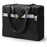 DIXEIGHT 26L Travel Duffle Bag, Foldable Tote Under Seat Airlines Personal Item Bag Weekender Overnight Bag Bussiness Trip, Black