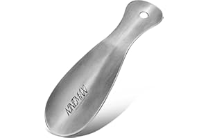 NINEMAX Metal Shoe Horn Travel 7.5 Inch, Small Stainless Steel Portable Shoe Horns for Women,Men,Seniors