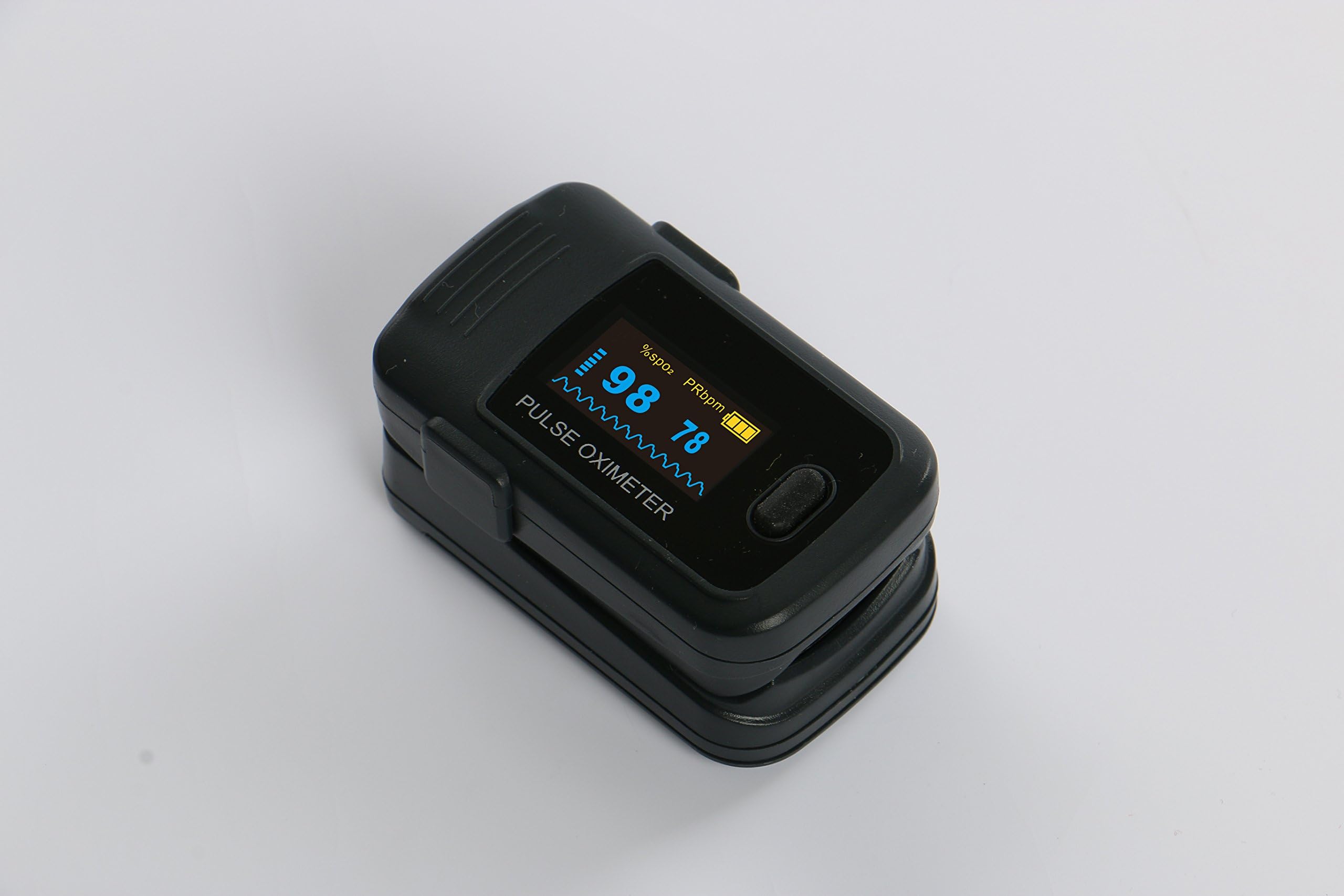 Crystal Angel K-3 Generation OLED Portabel Fingertip Digital Pulse Oximeter Blood Oxygen Saturation Monitor With Luxury Dual-Color OLED Display in 4 directions and 6 modes, batteries and lanyard