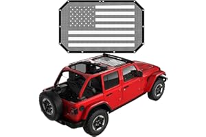 RT-TCZ for Wrangler JK Front Top Shade, American Flag Bikini Top for Jeep Wrangler 2007-2017 JK JKU Sunshade Mesh