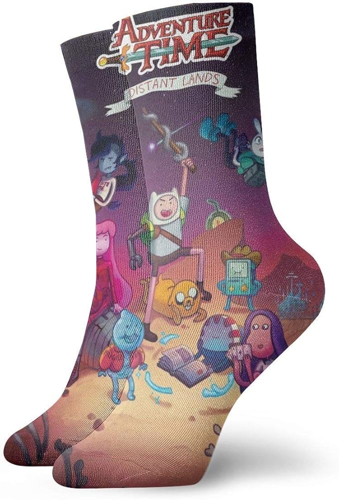 shenguang calcetines de la tripulación Adventure Time Sock Colorful