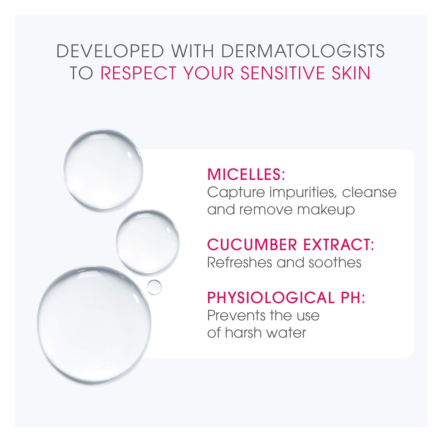 Bioderma - Sensibio H2O PUMP - Micellar Water - Cleansing and Make-Up Removing – Refreshing feeling – for Sensitive Skin: Premium Beauty