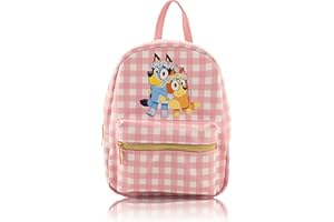 Fast Forward Bluey Mini Backpack for Kids & Adults | 10" PU Leather Backpack Purse | Toddler Travel Bag, Small Bookbag for School, Travel, or Everyday Use | Ages 3+