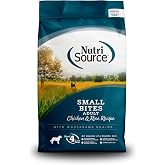NutriSource Adult Chicken &amp; Rice Small Bites Dog Food, 4lb | Good4Life Probiotics &amp; Prebiotics, No Corn Wheat or Soy, Small Breed
