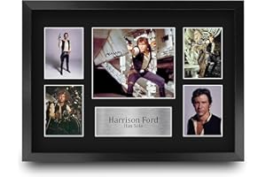 HWC Trading Harrison Ford Star Wars Han Solo 16 x 12 inch (A3) Printed Gifts Signed Autograph Picture Display for Movie Memor