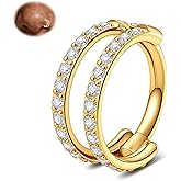 BTIPFNS G23 Titanium Cartilage Earring Hoop Conch Piercing Jewelry 16G CZ Double Hoop Nose Ring Hinged Clicker Septum Rings for Women Men