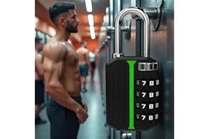 Combination Lock 4 Digit Locker Lock Outdoor Indoor Waterproof Padlock for Luggage Bag School Gym Locker, Sports Locker, Fenc