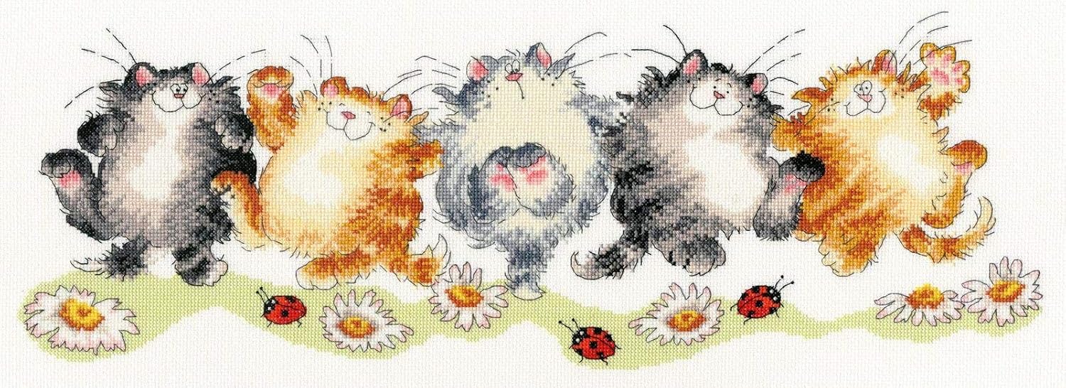 Bothy Threads Cross Stitch Kit - The Cat-Can, White, 1