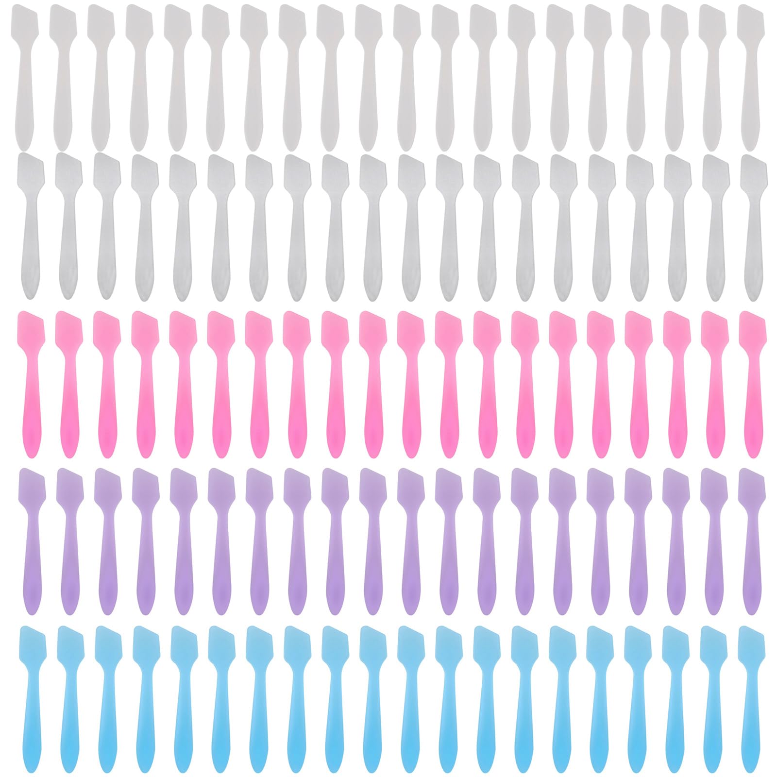 Photo 1 of Tbestmax 300 PCS Mini Cosmetic Spatulas 3.2" x 0.6" Disposable Makeup Spatulas Plastic Spatulas Facial Creams Skin Care Spatulas Multicolor