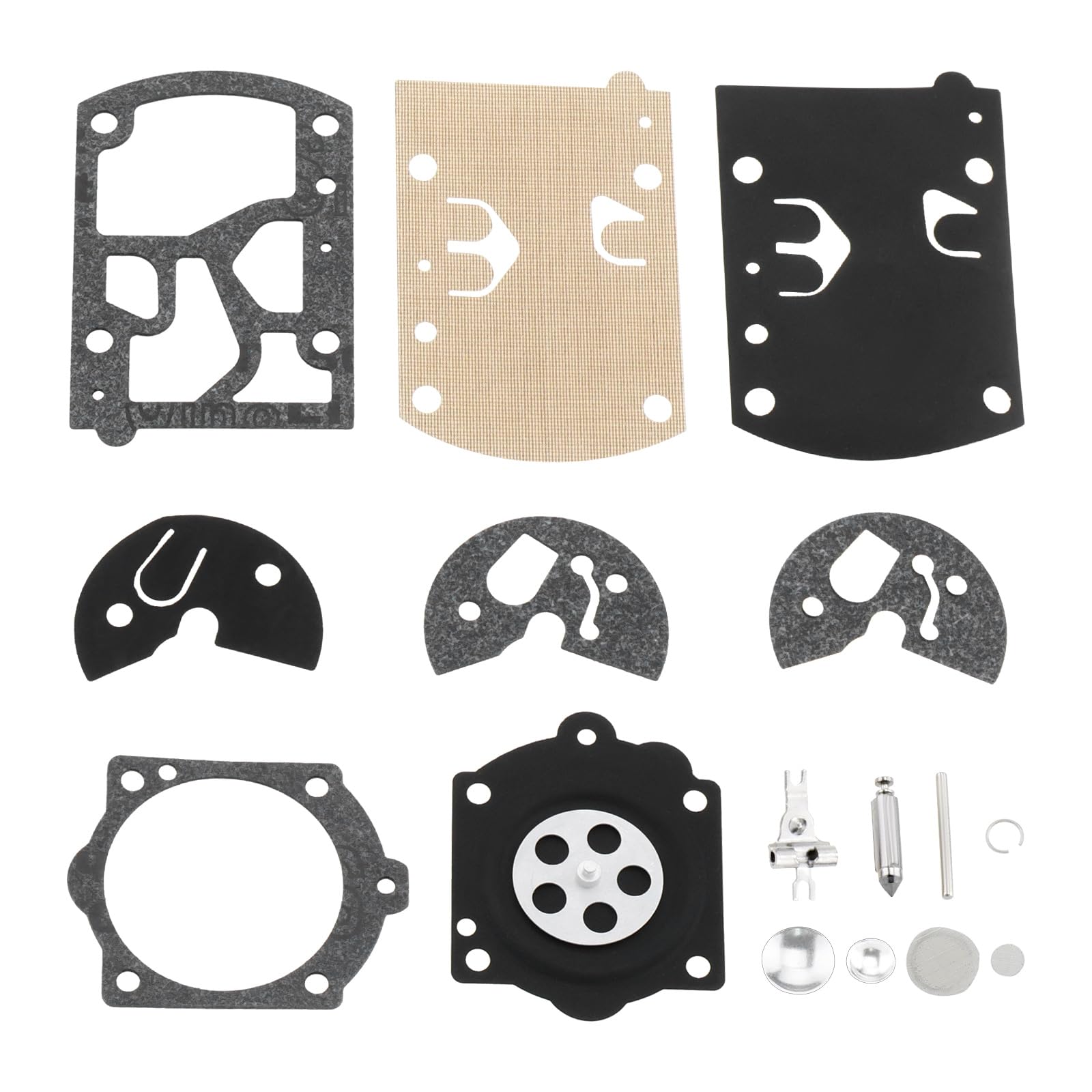 YINETTECH 1 Set Lawn Mower Carb Rebuild Kit Compatible with Walbro WB37 K10-WB WB-2 WB-3 WB-5 WB-26 Compatible with Paramotor Compatible with Husqvarna