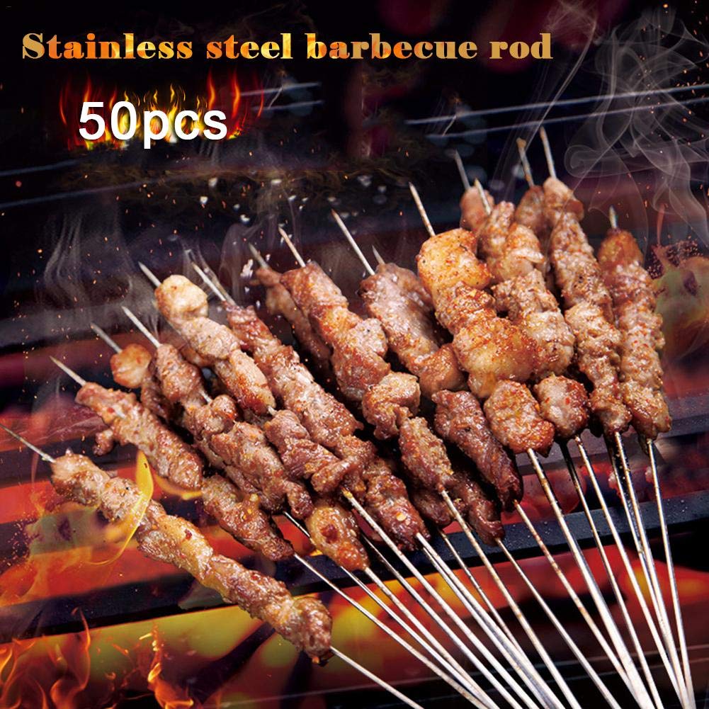 NOWAYTOSTART Pinchos para Barbacoa de Acero Inoxidable Aguja Barbacoa