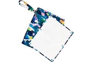 Sarah Wells Pumparoo Wet Dry Bag for Breast Pump Parts – Compact Organizer with Waterproof Pocket, Staging Mat & Fridge Hack – Machine Washable Pumping Accessory (Aquarelle)