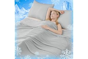 Syalife Cooling Blanket for Hot Sleepers, Summer Blanket with Japanese Q-Max>0.5 Arc-Chill Cooling Fiber, Double sided Ultra-Cool Lightweight Blanket (Grey, 50"x 70")