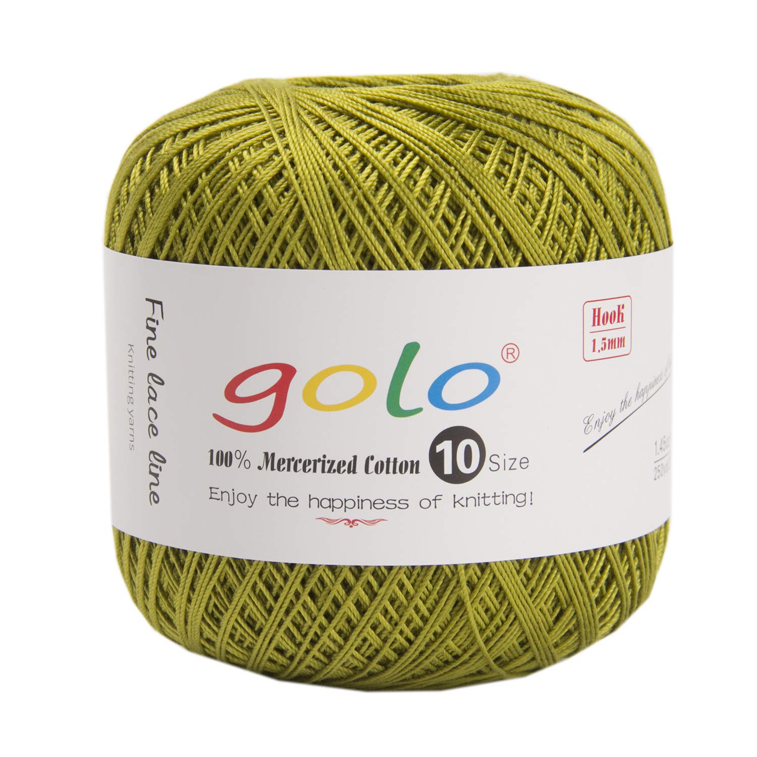 golo Crochet Thread Size 10 Yarn for Hand Knitting Crochet Yarn (Army green-808)