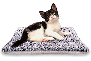 FJWYSANGU Fluffy Pet Cat Blanket Soft Coral Velvet Pet Puppy Cushion Mat Warm Cover Soft Pad Mat XL Dark Blue