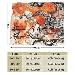 BBggyh Throw Blanket Okami Amaterasu Ultra-Soft