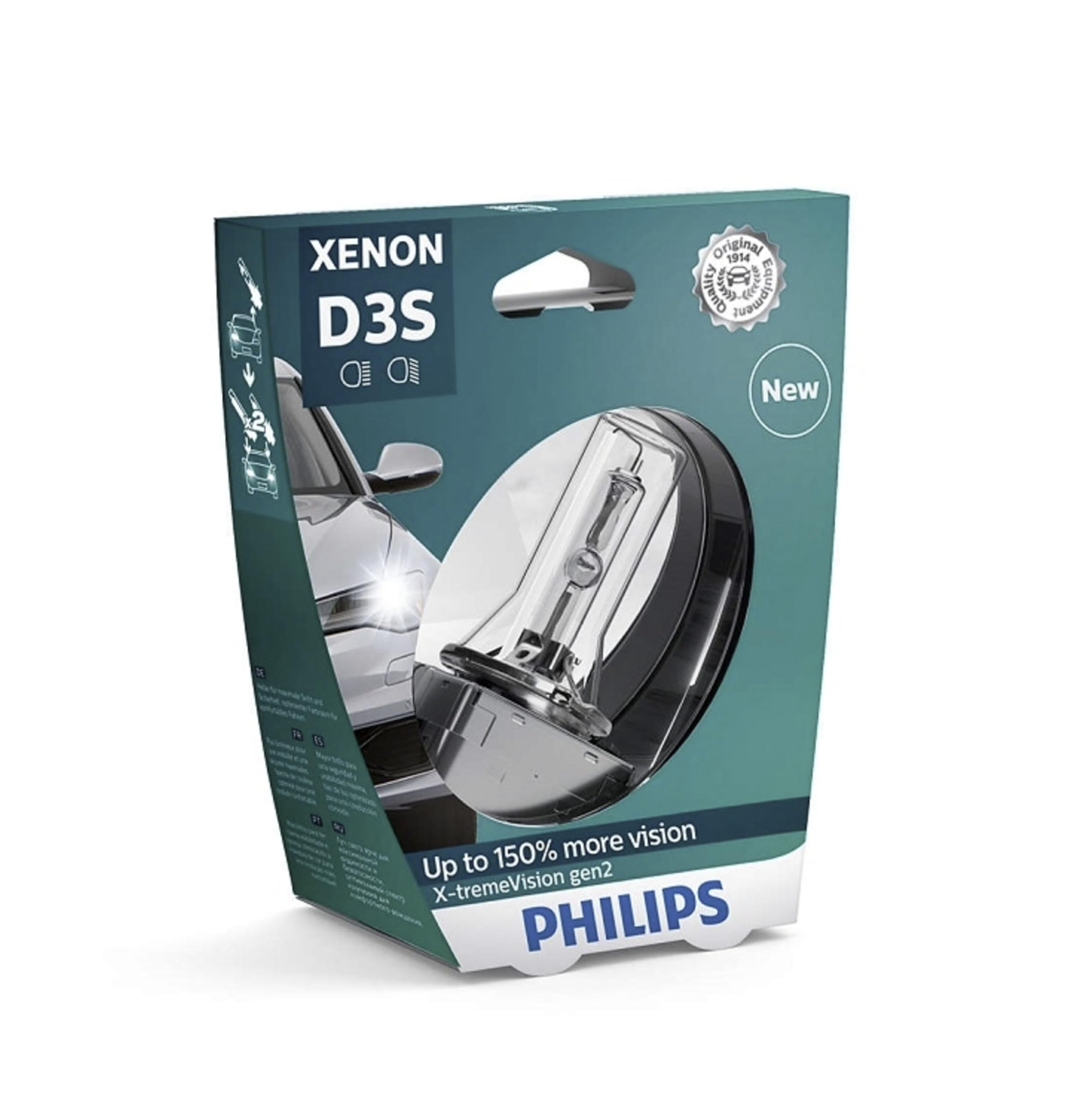 Philips 42403XV2S1 X-tremeVision gen2 Xenon headlight bulb D3S, single blister