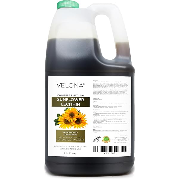 Sunflower Lecithin USP Grade – Unbleached, 100% Pure Natural Fluid, 2 Oz Bottle