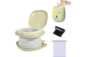 MIR0ESETH Foldable and Portable Potty for Toddler Travel Toddler Potty Training Toilet for Car Camping Indoor Outdoor Bathroom for Boys Girls Baby Kids Children Potty (Green)