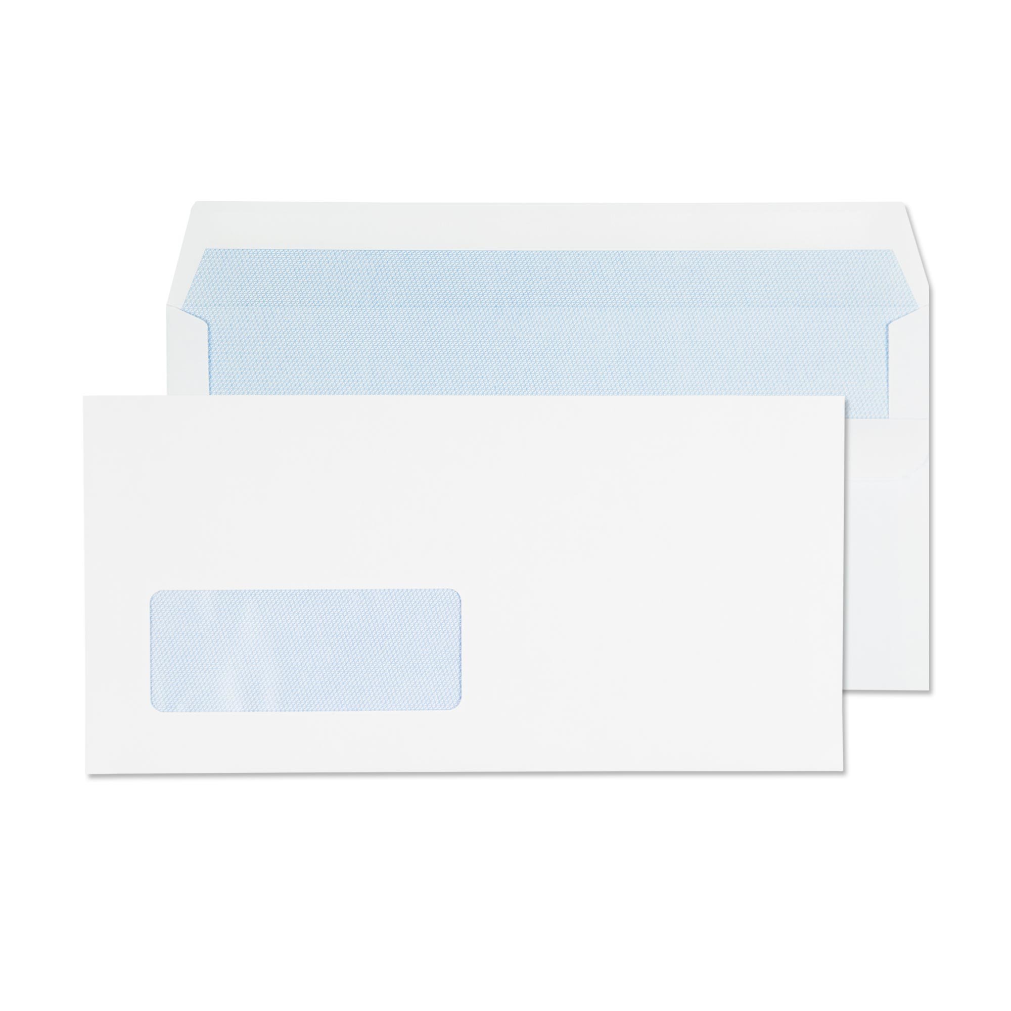 Blake Purely Everyday DL 110 x 220 mm 90 gsm Window Self Seal Wallet Envelopes (13884) White - Pack of 1000