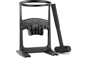 COICOTTC Firewood Kindling Splitter, One-Piece Kindling Splitter for Wood with 4 Lbs Sledge Hammer, Heavy Duty Cast Iron Log Splitter Manual, Dia. 7.5",11Lbs.