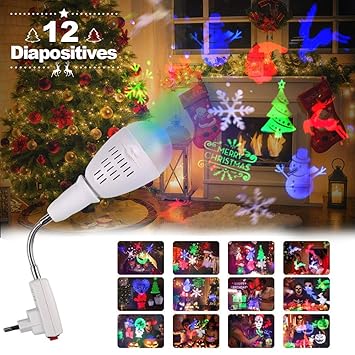 innoolight Proyector Navidad giratorio 360 grados, E27 ...