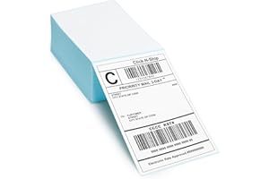 L LIKED 4x6 in Direct Thermal Labels, 1 Stack of 500 Fanfold Shipping Labels with Perforations, Thermal Printer Labels Compat