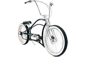 MICARGI 26" 7/GT7/3I DS Speed Bicycles Boston Chopper-Style Stretch Cruiser Bikes, Hi-Ten Steel Frame for Adult Women Men,Multiple Colors