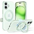 TORRAS 360° Ostand Fitness for iPhone 16 Case with Rotating Magnetic Stand [Camera Control Button] [Fit for MagSafe] [Mil-Grade Protection] Stable Kickstand, Enhanced Grip& Comfort, Mint Green 6.1"