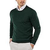 COOFANDY Men's Crew Neck Sweater Slim Fit Lightweight Sweatshirts Knitted Pullover for Casual Or Dressy Wear