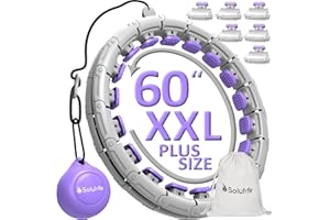 SOLULIFE Experience Fitness Excellence with Our Infinity Hoop Plus Size – Weighted Hula Hoop for Weight Loss – Hula Hoop Exercise Ring with ABS and Quality Wheels – for All The Sizes and Levels
