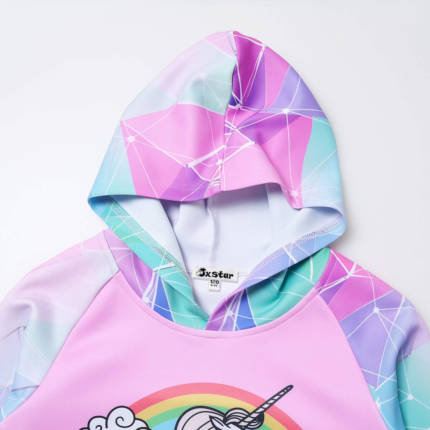 Jxstar Hoodie for Girls Kids Sweatshirts Raglan Sleeve Shirts Unicorn Mermaid Outfits: Clothing