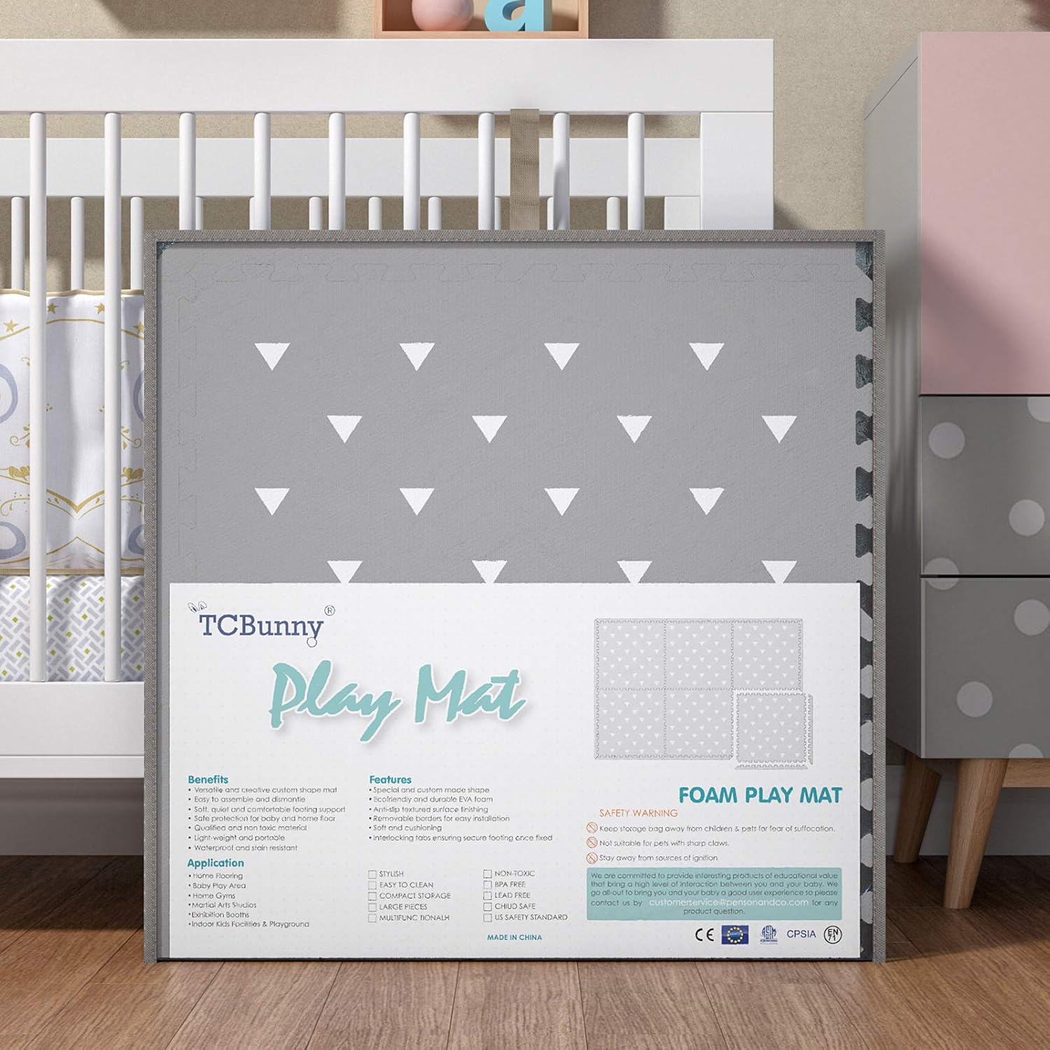 Baby Play Mat with Fence - Extra Large (4FT x 6FT), Non Toxic Foam Puzzle Floor Mat for Kids : Baby