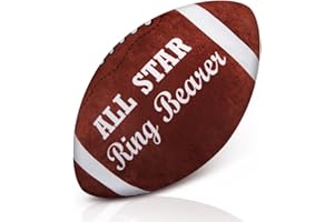Halloscume 12 Inch All Star Ring Bearer Gift Football Plush Stuffed Fluffy Football Thank You Wedding Gift Will You Be My Ring Bearer Favor for Proposal Wedding Party