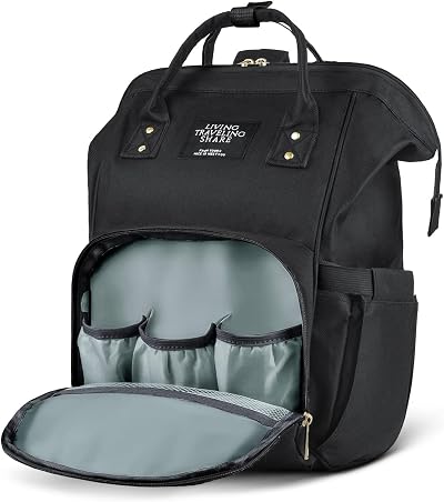 Vicloon Baby Changing Bag Backpack Multi-Function Nappy Diaper Bag Black