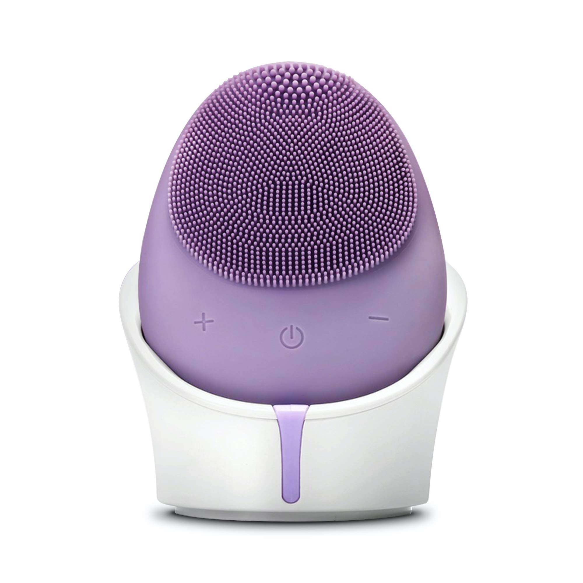 Fancii Sonic Facial Cleansing Brush, Waterproof and Rechargeable - Anti-Aging Face Cleansing, Exfoliating and Massage System - For All Skin Types - Isla (Lavish Lavender)