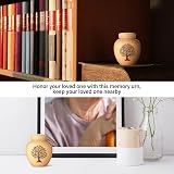 HOOMTREE Small Keepsake Urns Bamboo Set of 4 Tree of Life Engraved view 6