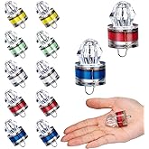 JolliLudo 12 Pcs LED Fishing Light Underwater Deep Drop Lights Waterproof Diamond Tubular Underwater Fishing Lure Colorful Light Attractants for Saltwater Freshwater Halibut Tuna Swordfish, 5 Colors