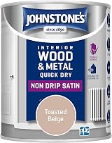 Johnstone's Wood Metal Satin Paint Toasted Beige 750ml Water Based Quick Dry view 7