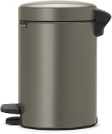 Brabantia newIcon Pedal Bin 3 L Platinum with Plastic Inner Bucket view 3