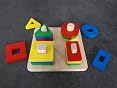 Jeu Éducatif En Bois - Formes Géométriques à Empiler Pour Enfants (Cubes Et Solides) - Apprentissage Maternelle - 3