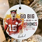 Mahomes Christmas Ornaments Home Decoration Patrick - Go Big Or Go Mahomes - Birthday, for Football Fans