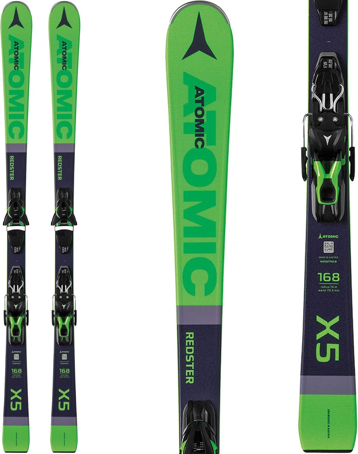 ATOMIC Redster X5 Green Cross Carving Ski with FT 10 GW Binding (2020