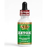 ZETOX | Zeolite Detox for Kids and Adults | Enhanced with Methyl Vitamin B12 and D3 | Premium Grade Liquid Clinoptilolite Zeolite Drops | Supports Gentle Daily Detox, Energy, and Focus (60 Servings)