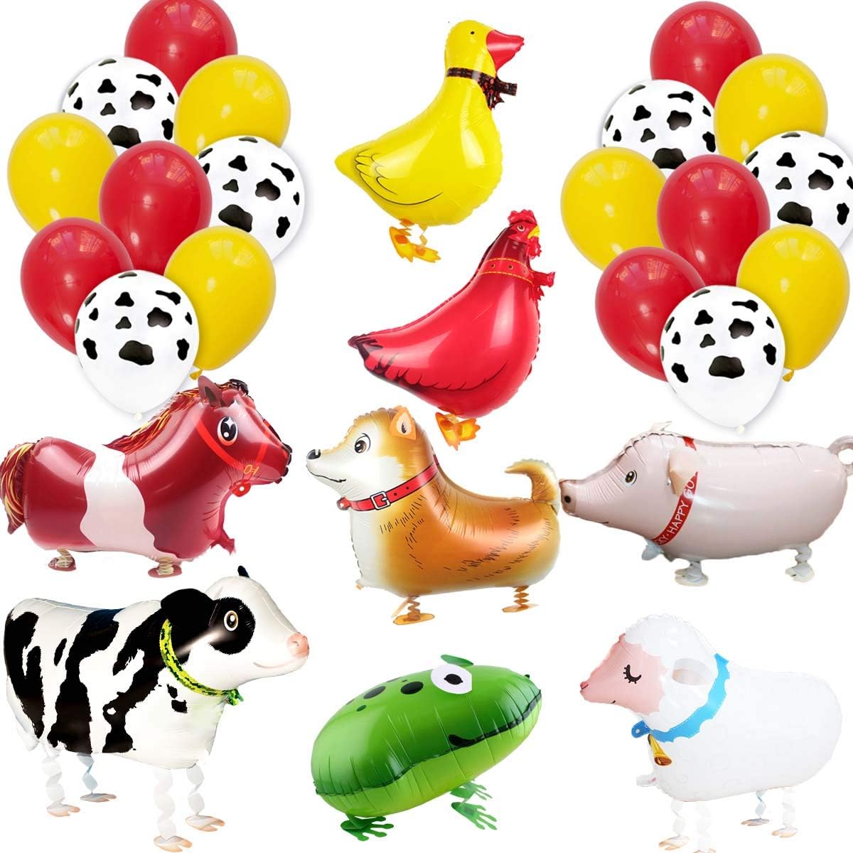Farm Animal Balloons Party Decorations Supplies Walking Animal Balloons for Barnyard Farmhouse Birthday Party Baby Shower Decorations