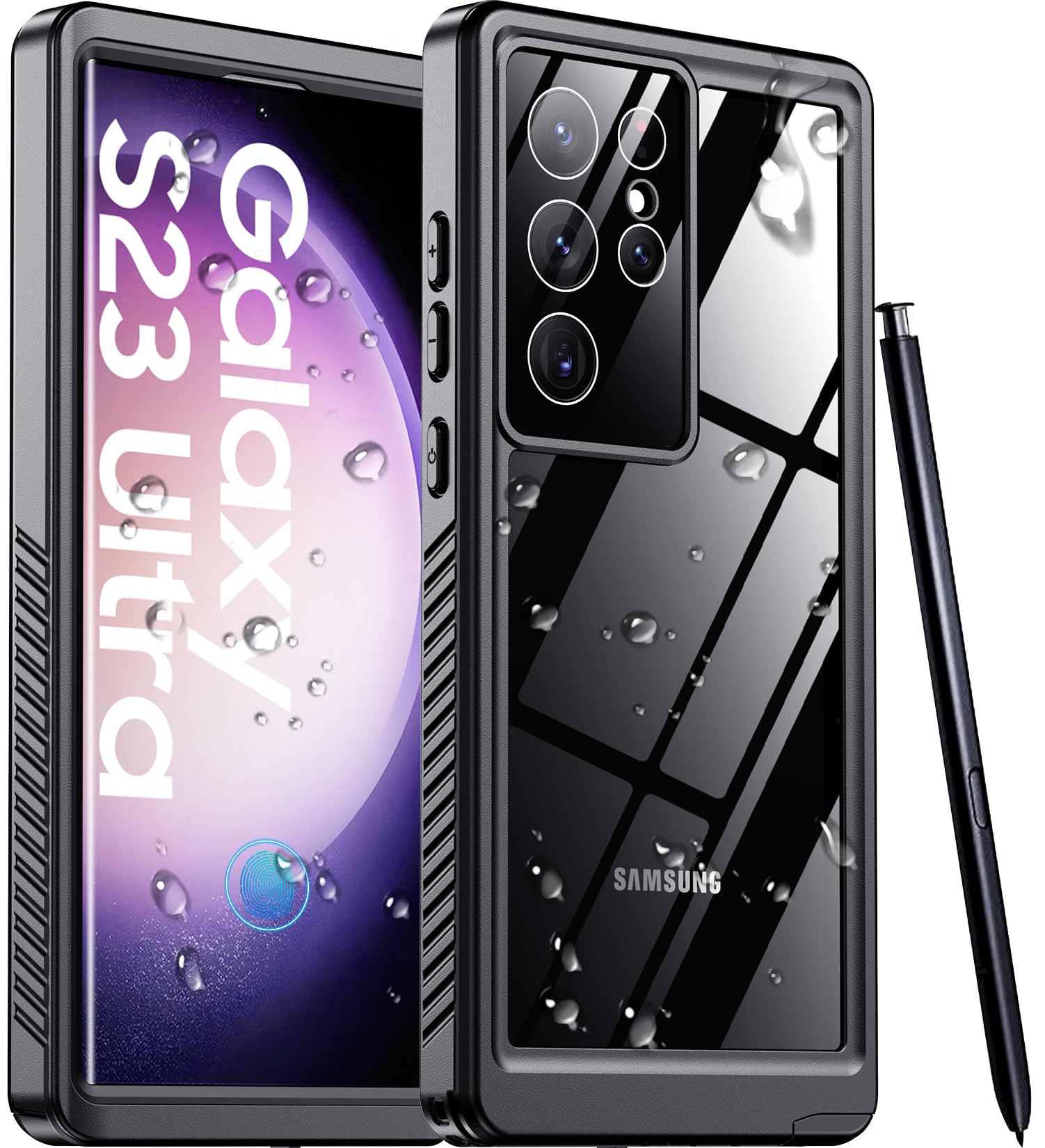 Photo 1 of 2025 New for Samsung Galaxy S23 Ultra Case Waterproof, [Military Grade Shockproof][Built-in Screen Protector & Glass Camera Protector][IP68 Underwater][Dustproof][Dropproof] Full Body Phone Case 6.8"