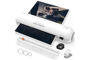 QFUN Laminator, 9-Inch Thermal Laminator Machine A4 Personal Lamination with Laminating Sheets for Teachers, 6 in 1 Mini Laminater for Home School Office Use