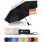 Seniny Windproof Travel Umbrella, Automatic Umbrellas for Rain, Portable &amp; Compact Umbrellas for Backpack, Strong UV for Protection, Folding Small Sun Umbrella for Car, Walking